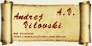 Andrej Vilovski vizit kartica